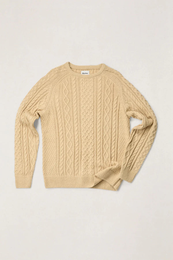 Mohair Fishermans Knit - Sand