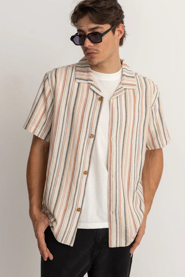 Vacation Stripe SS Shirt - Natural