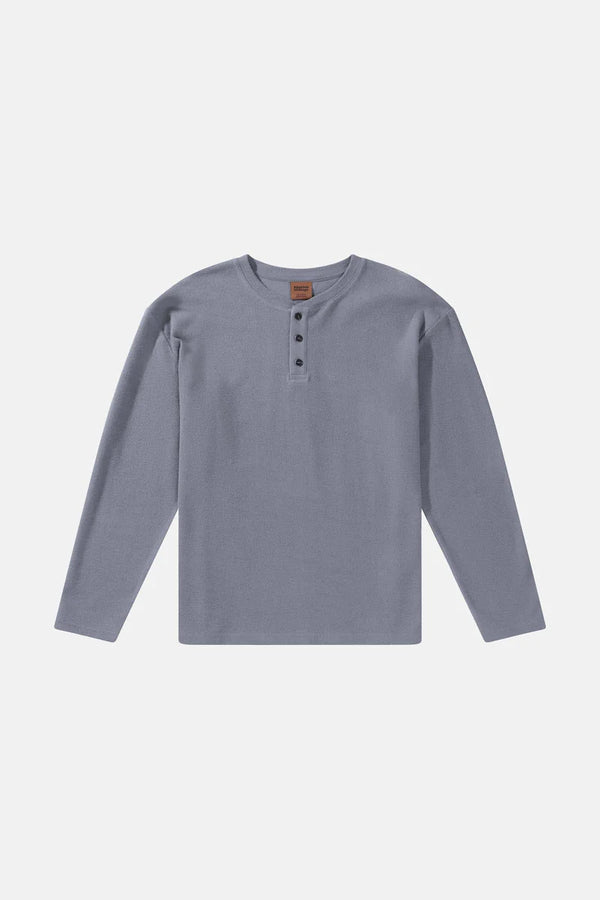 Vintage Terry LS Henley - Indigo