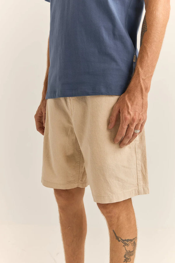 Essential Linen Short - Bone