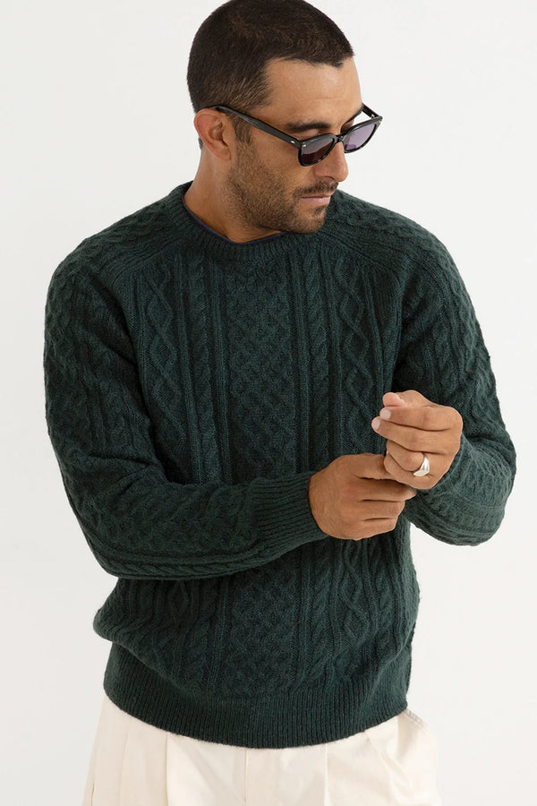 Mohair Fishermans - Knit Pine