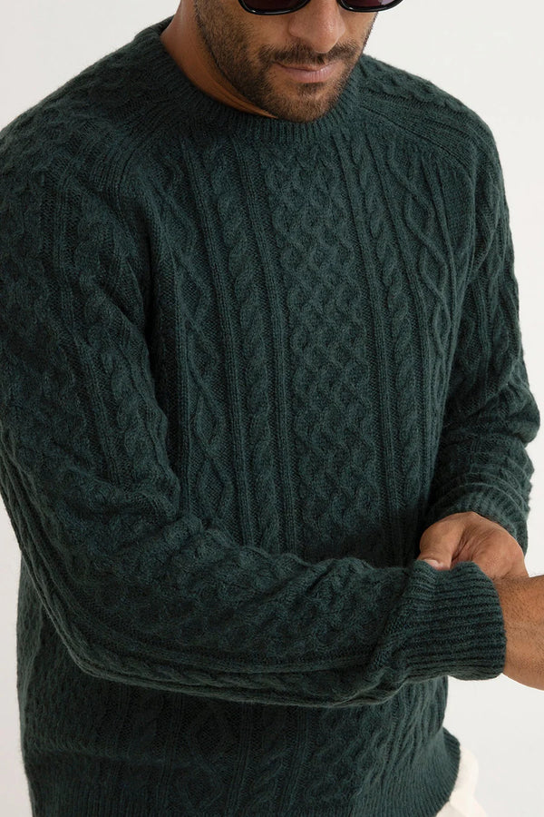 Mohair Fishermans - Knit Pine