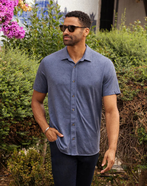Featherweight Tides Button Up - Mood Indigo/Vintage Indigo