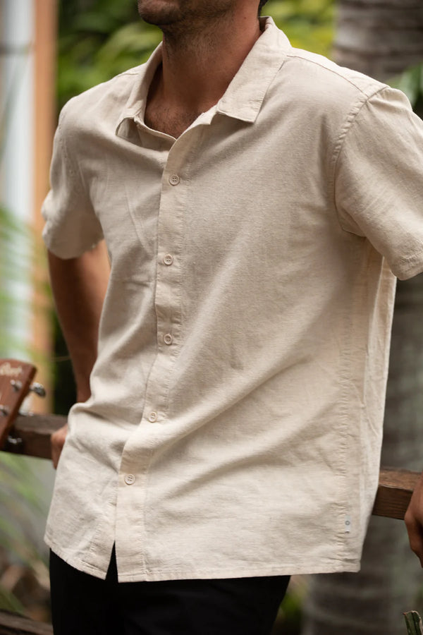 Classic Linen SS Shirt - Sand