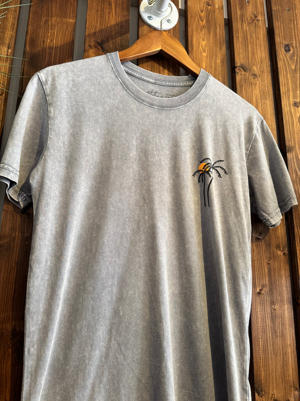 Dual Palm Tee - Ash Stone Wash