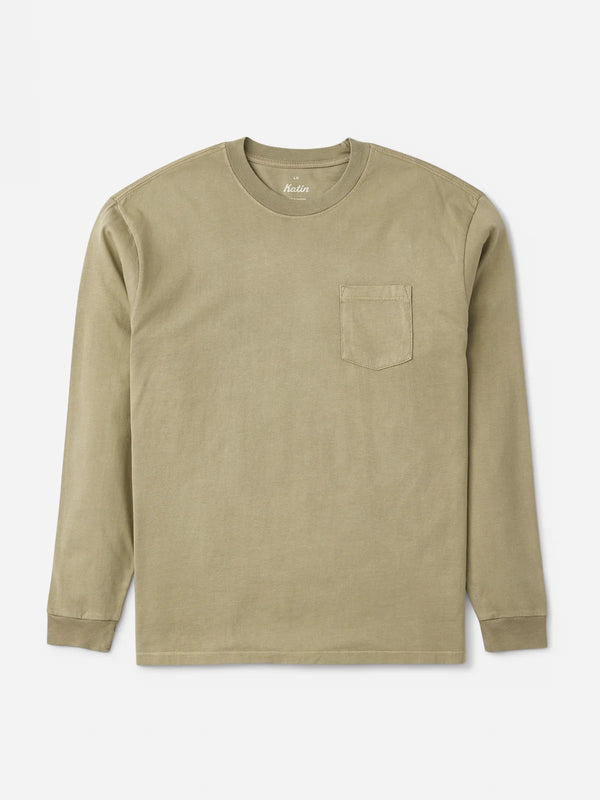 Base LS Tee - Olive Vintage Wash