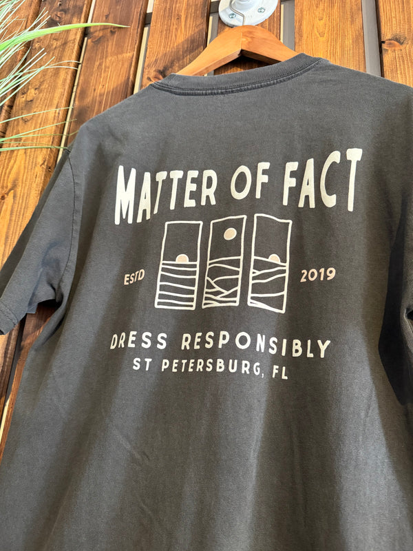 Short Sleeve Oversized Sun Tee - Faded Coal