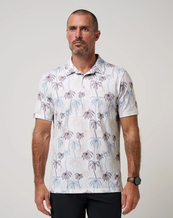 Featherweight Palms Polo - White