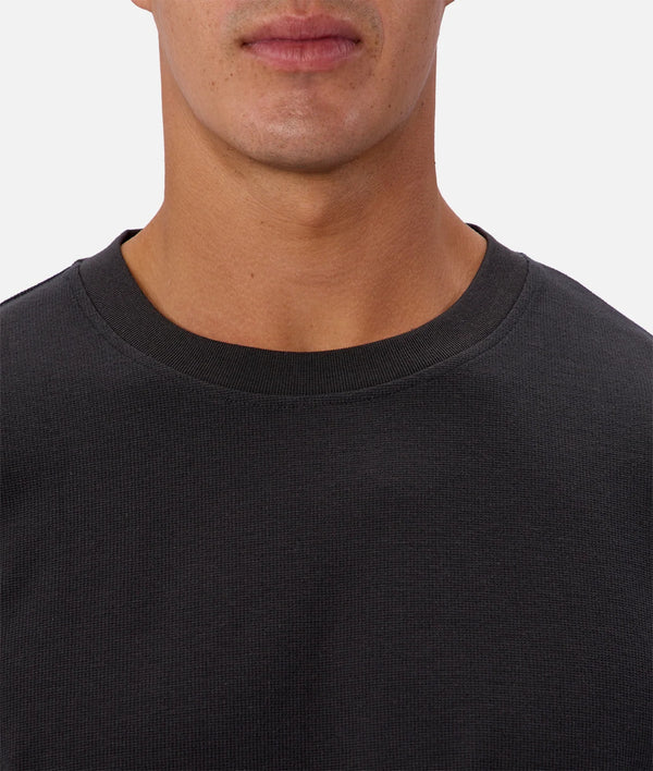 The Waffle LS Tee - Black