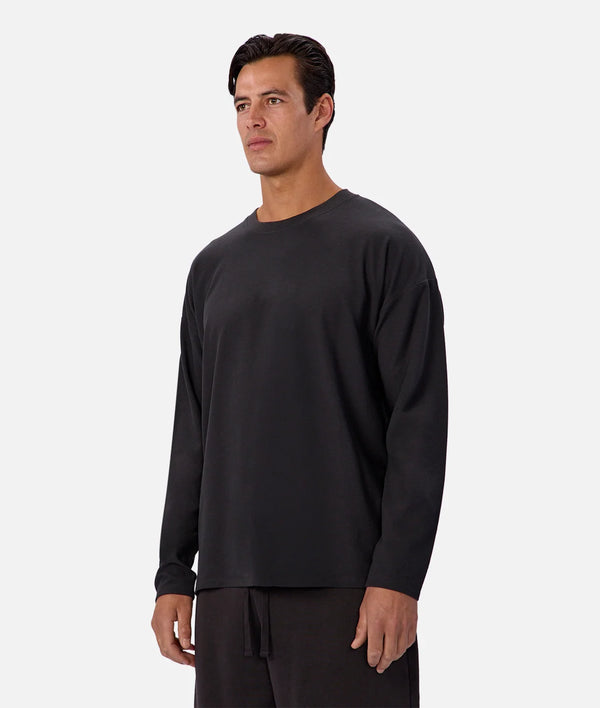 The Waffle LS Tee - Black