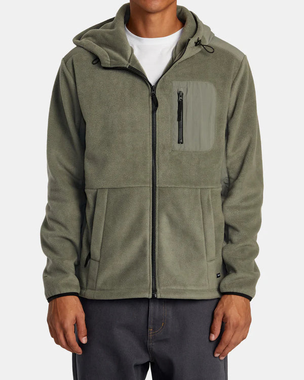 Block Fleece Zip - Sage Leaf