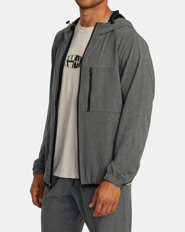 Yogger Zip Up Hooded Jacket II - Charcoal Heather