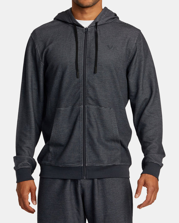 C-Able Waffle Zip Hoodie - Navy Heather