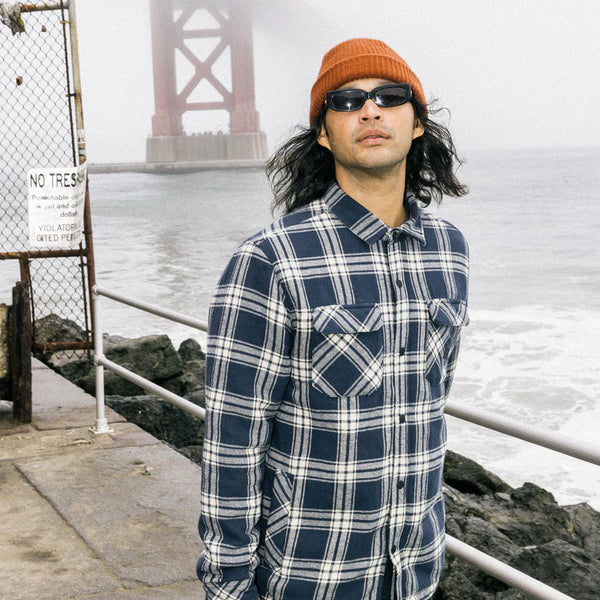 Backwoods Overshirt Jacket Flannel - Navy