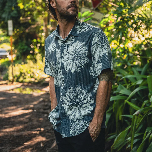 Bless Up Breathable Stretch Shirt - Navy Pukpulko