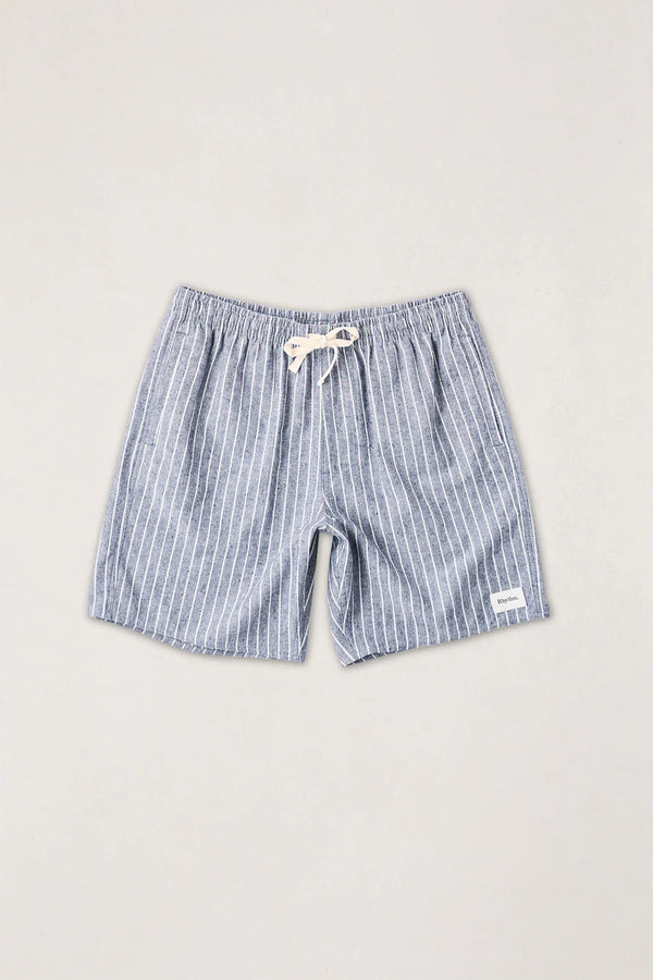 Linen Pin Stripe Jam - Indigo