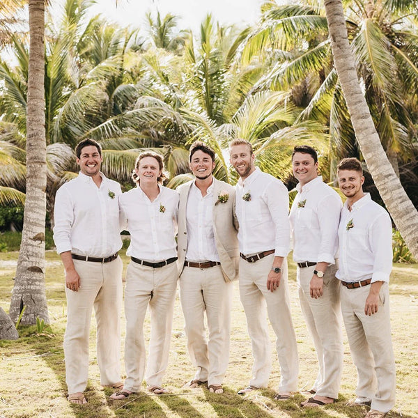 Casa Blanca Long Sleeve Linen - White