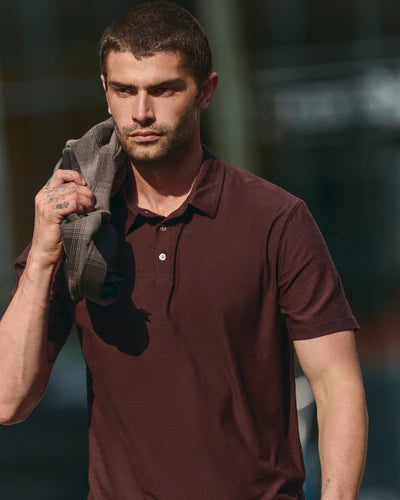 Strato Tech Polo - Raisin Heather