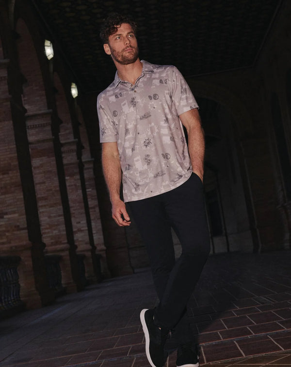 Featherweight Spritz Polo - Island Fossil