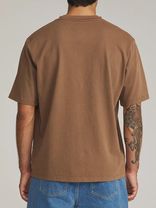Brisa Box Fit Tee- Brown Vintage Wash