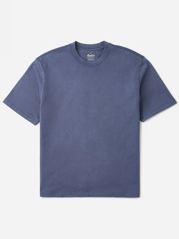 Box Fit Tee - Blue Vintage Washed