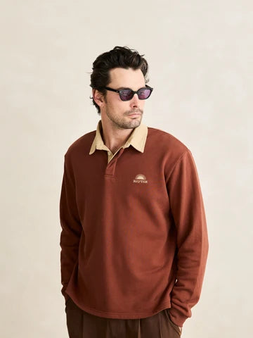 Heritage Bloom Rugby Polo - Bark