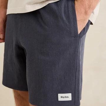 Textured Linen Jam - Navy