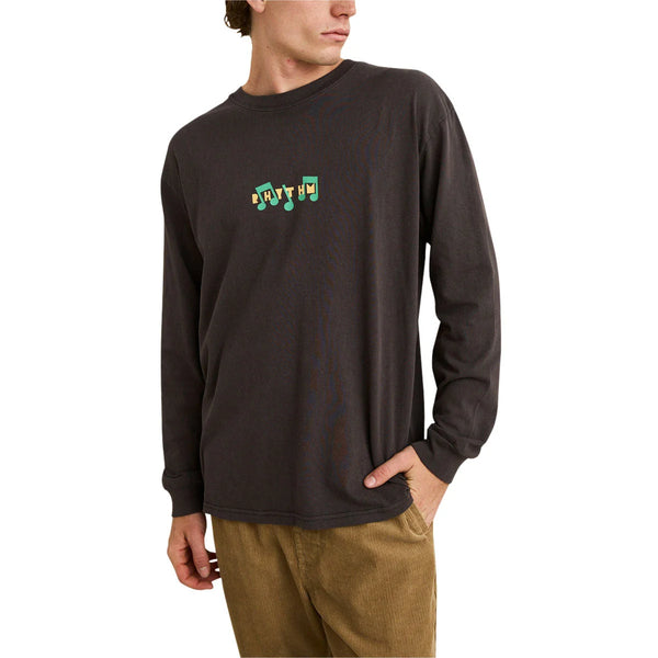 Radio Sounds Vintage LS T-Shirt - Vintage Black
