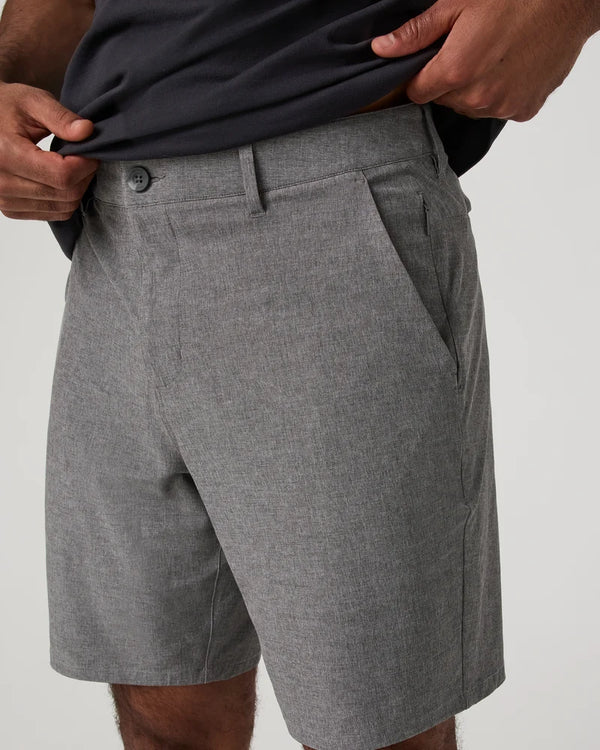 Aim Short 8" - Gull Grey Linen Texture
