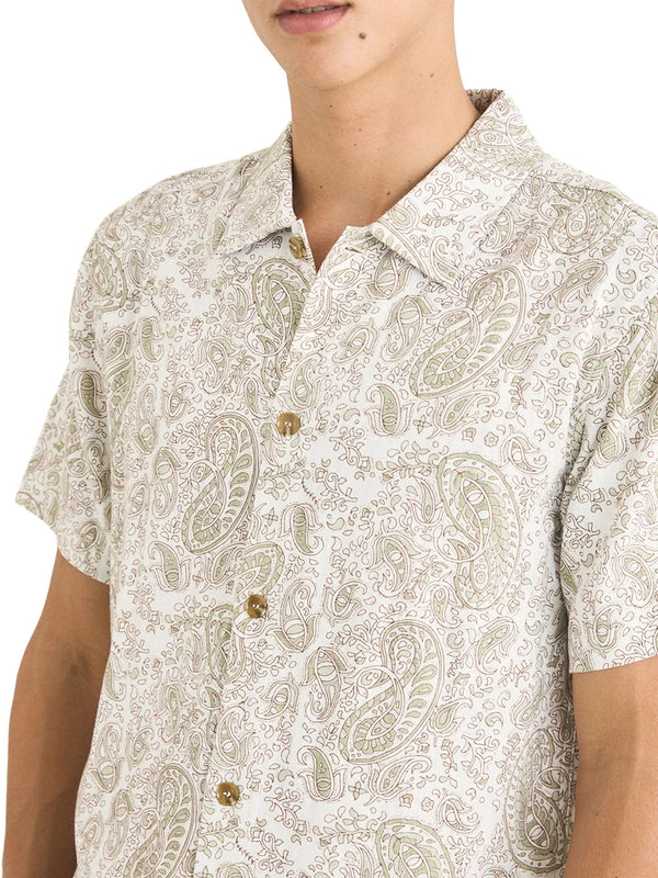 Tally Paisley SS Shirt - Natural