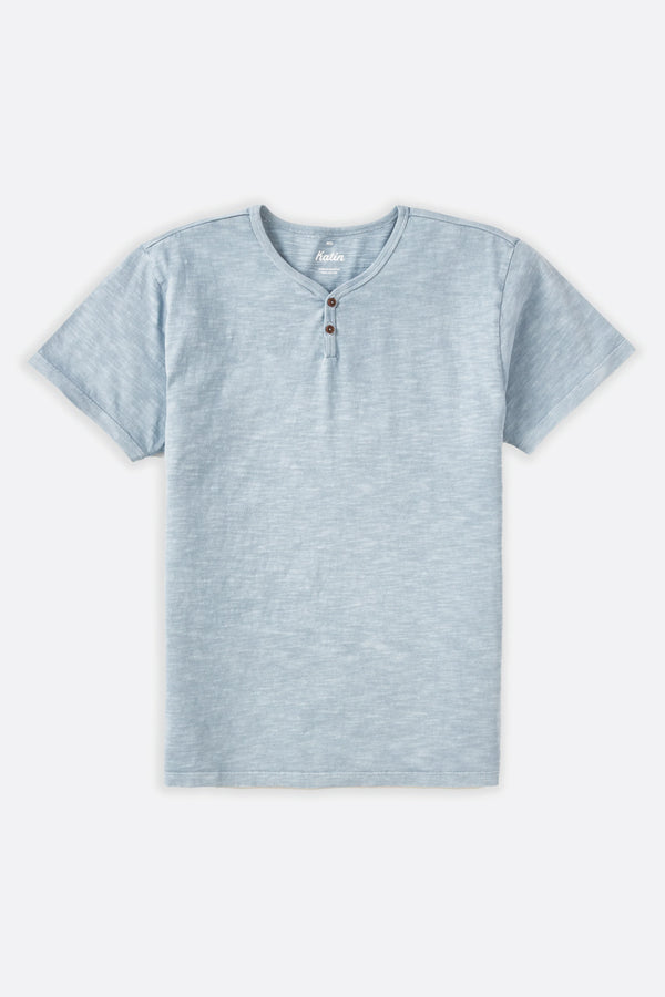 Folk Henley - Air Force Blue Pigment Dye