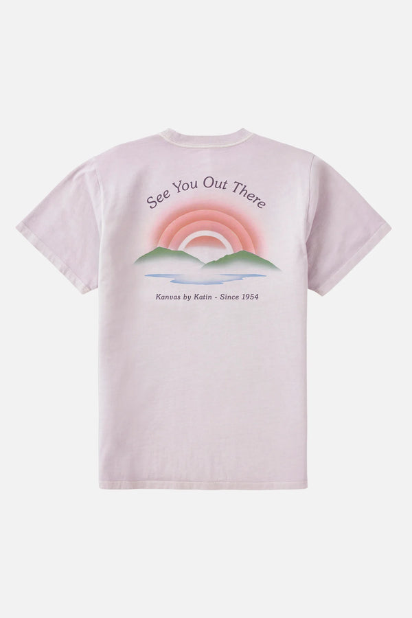Distance Tee - Light Lavender Pigment Dye