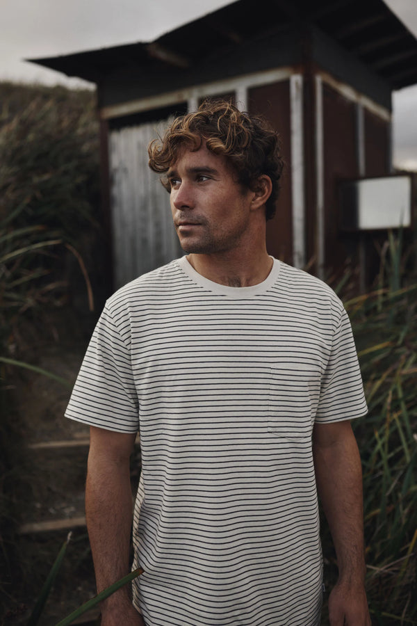 Finley Pocket Tee - Vapor / Black Wash