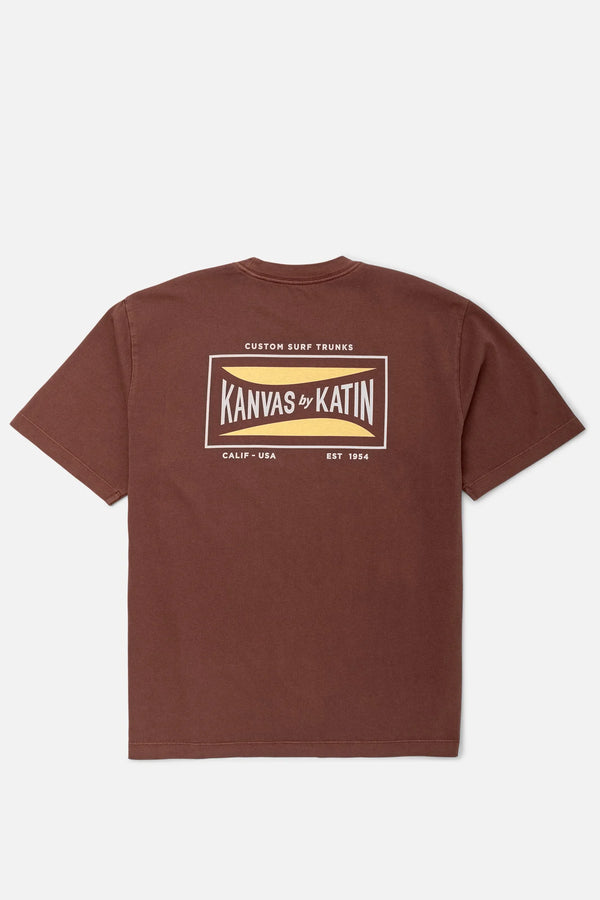 Scrubber Box Fit Tee - Mahogany