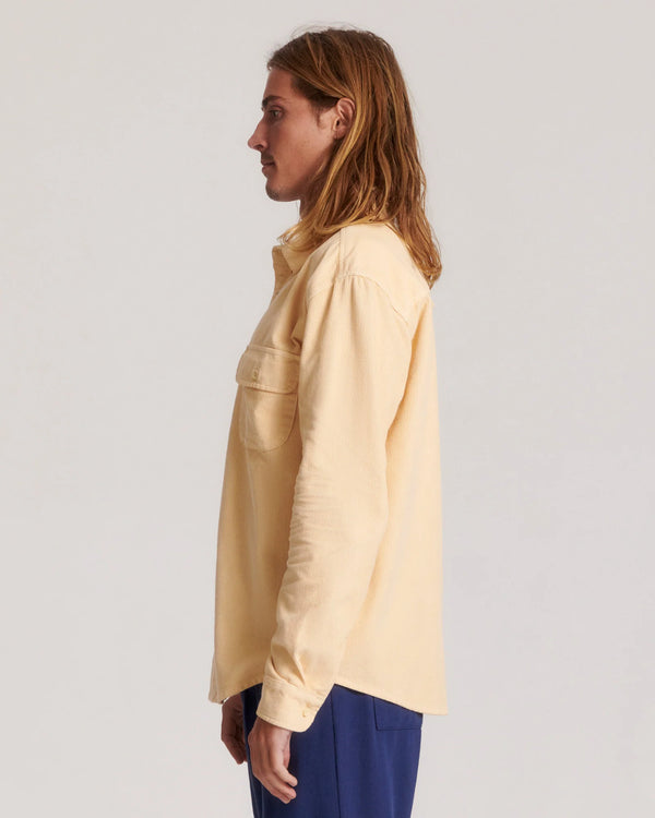 Lazy Boy Cord LS Shirt - Sand