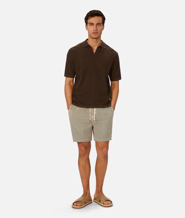 The Poolside Polo - Dark Teak