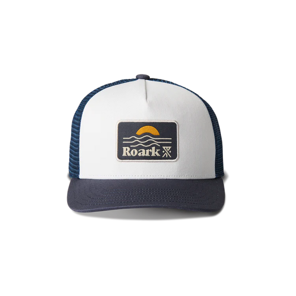 Station Trucker Snapback Hat - White/Navy