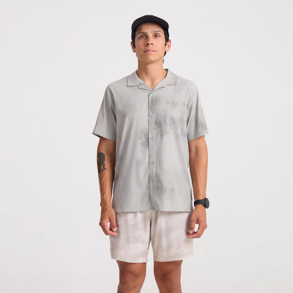 Bless Up Trail Button Up Shirt - Ghost Grey