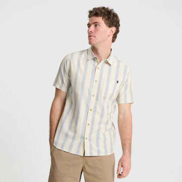 Journey SS Woven - Stripe Seafoam