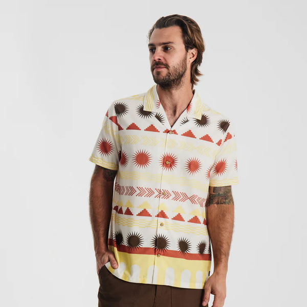 Gonzo Woven Camp Collar Shirt - Almond Paste