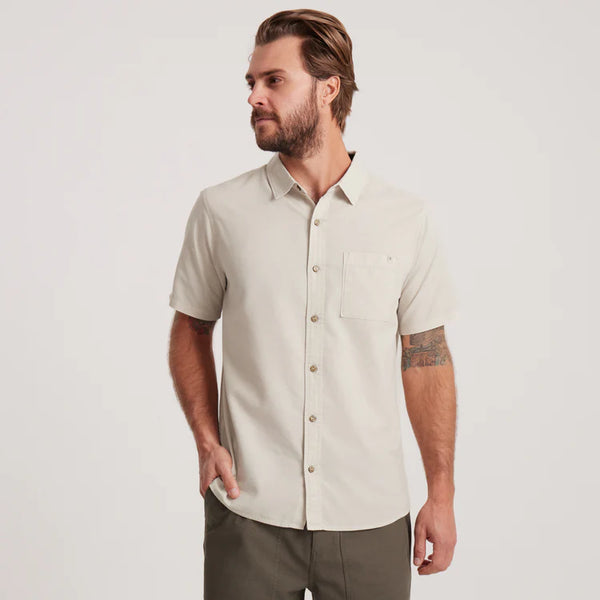 Made to Fade SS Button Up Shirt - Washed Bone