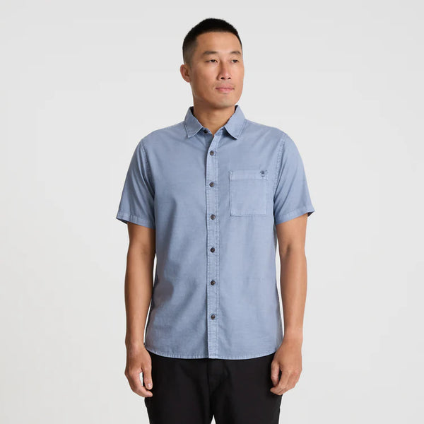 Made to Fade SS Button Up - Washed Slate