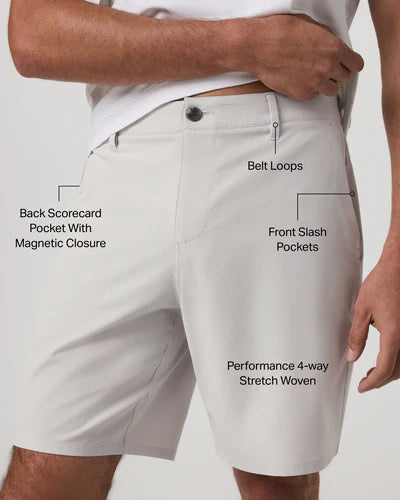 Aim Short 8" - Salt Linen Texture