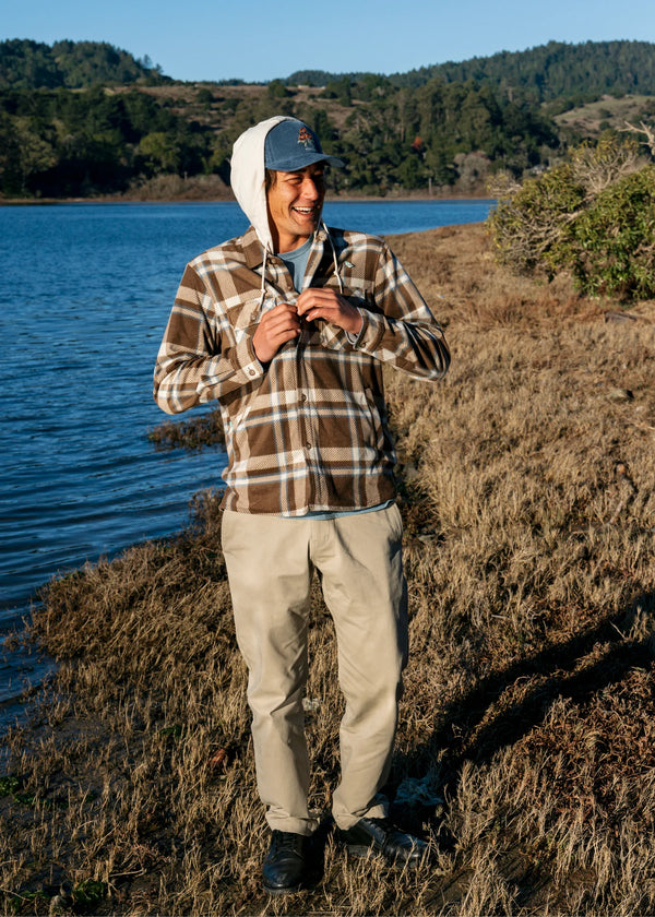 Eco-Zy Polar Flannel Shirt Jacket - Dark Earth