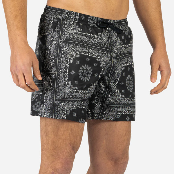 Agua Volley 2N1 Swim Short 5" - Bandana Black