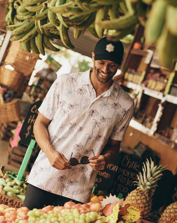 Featherweight Palms Polo - White