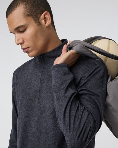 Ponto Half Zip Mock Neck - Charcoal Heather