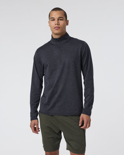 Ponto Half Zip Mock Neck - Charcoal Heather