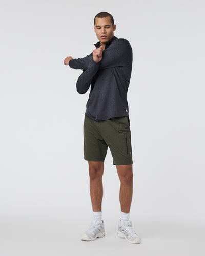Ponto Half Zip Mock Neck - Charcoal Heather
