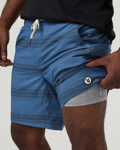 Kore Short Lined 7" - Sea Gradient Stripe